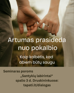 Registracija vienai porai į praktikumą „Iš santykių labirinto“